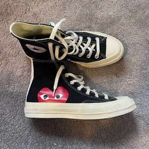 Black Converse x PLAY Comme des Garçons Chuck 70 size 7.5 women’s